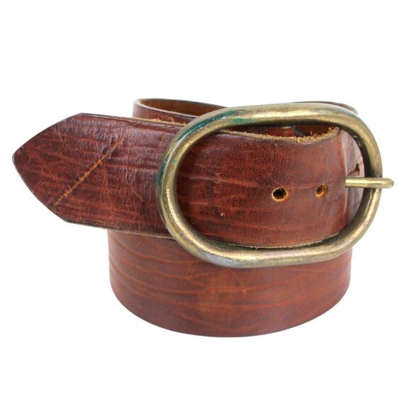 CLASSIC BROWN GENUINE LEATHER 1 7/8"Wd DRESS CASUAL WOMEN'S BELT Size L (61D - Picture 6 of 11